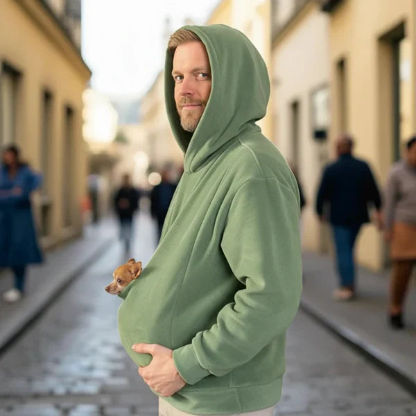 Winterrabatte--Fleece-Kapuzenjacke mit Tragetasche für Haustiere