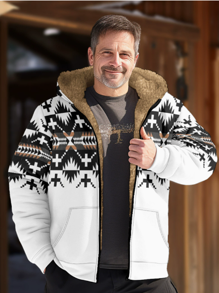 Winterschlussverkauf--Kuschelwohl Herren Winterjacke mit Teddyfutter – Extra Warm, Kapuze & Weihnachtsrabatt 🎄