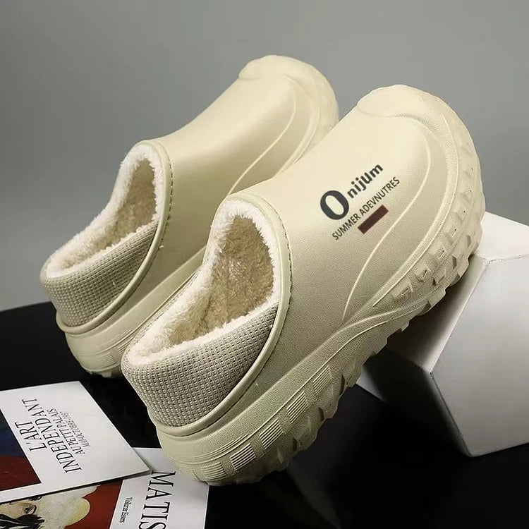 Kuschelwohl® Premium Herren-Winterpantoffeln – Wasserdicht, Tierfreundlich & Echte Wolle | 🎄 Großer Weihnachts-Sale