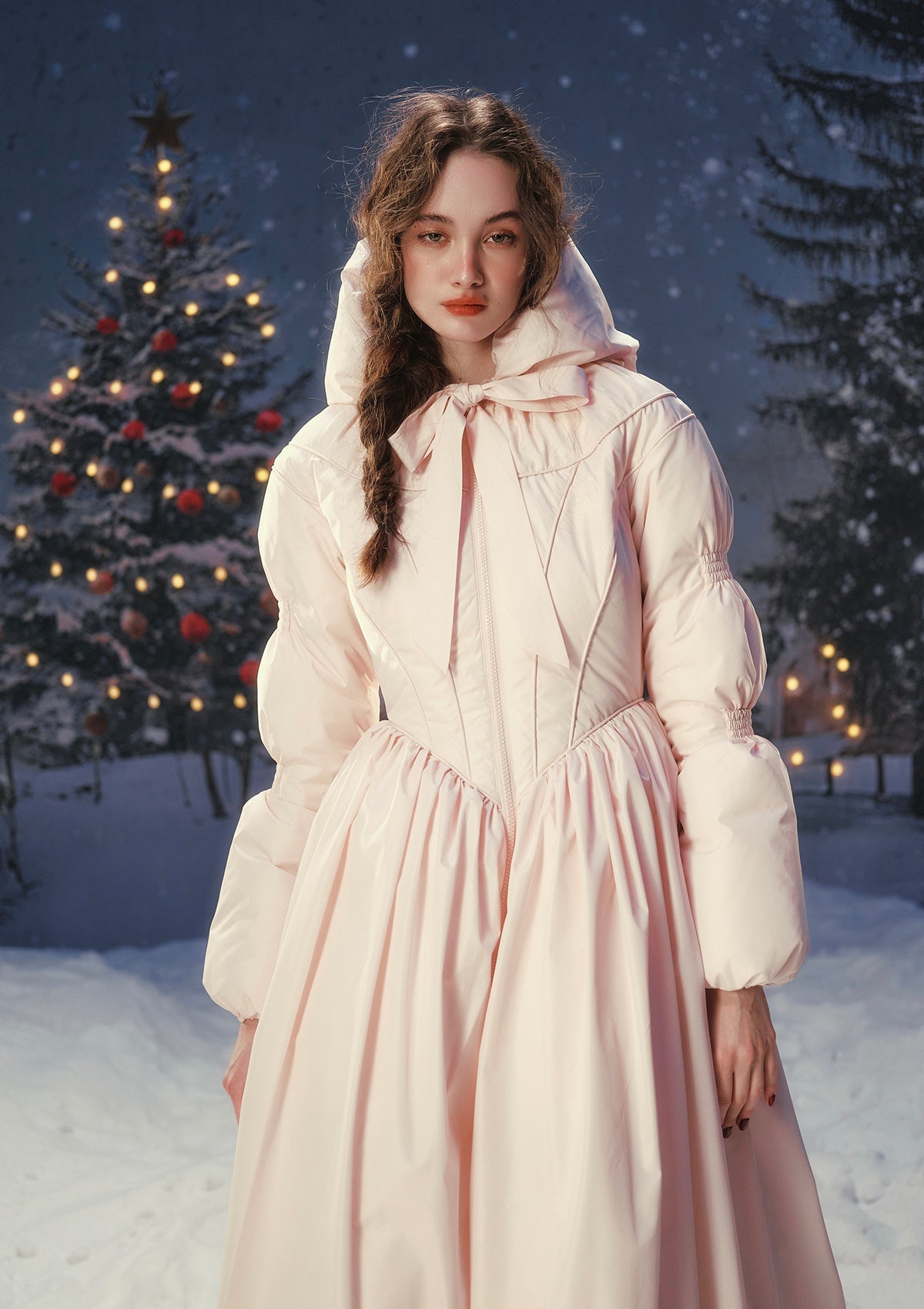 Daunenmantel „Kleines rosa Rotkäppchen“