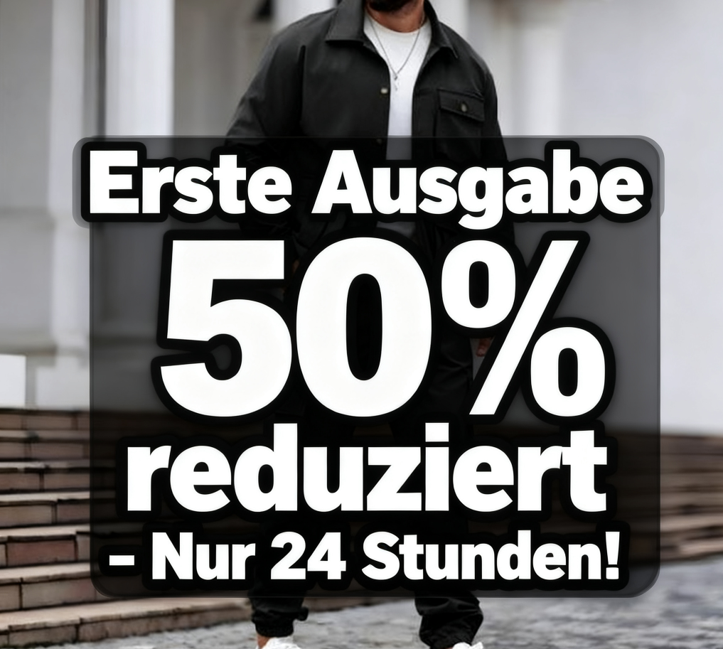 Herren Retrojacke und Cargohose, 2-teiliges Set