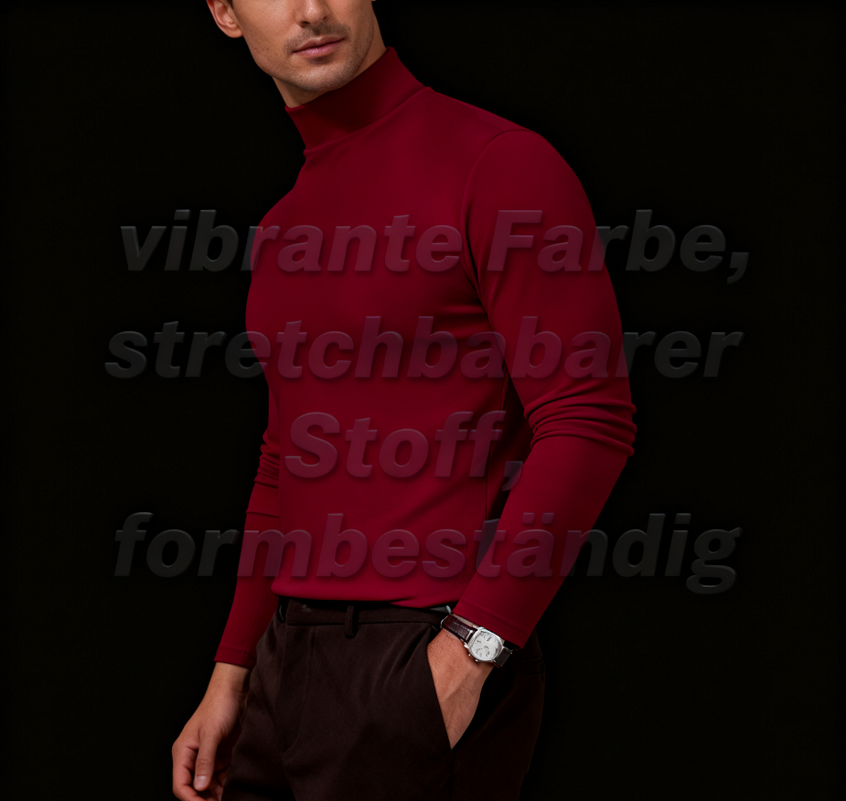 👔 Kuschelwohl Herren Stehkragen-Longsleeve – weich, elastisch & smart für Alltag & Büro ✨