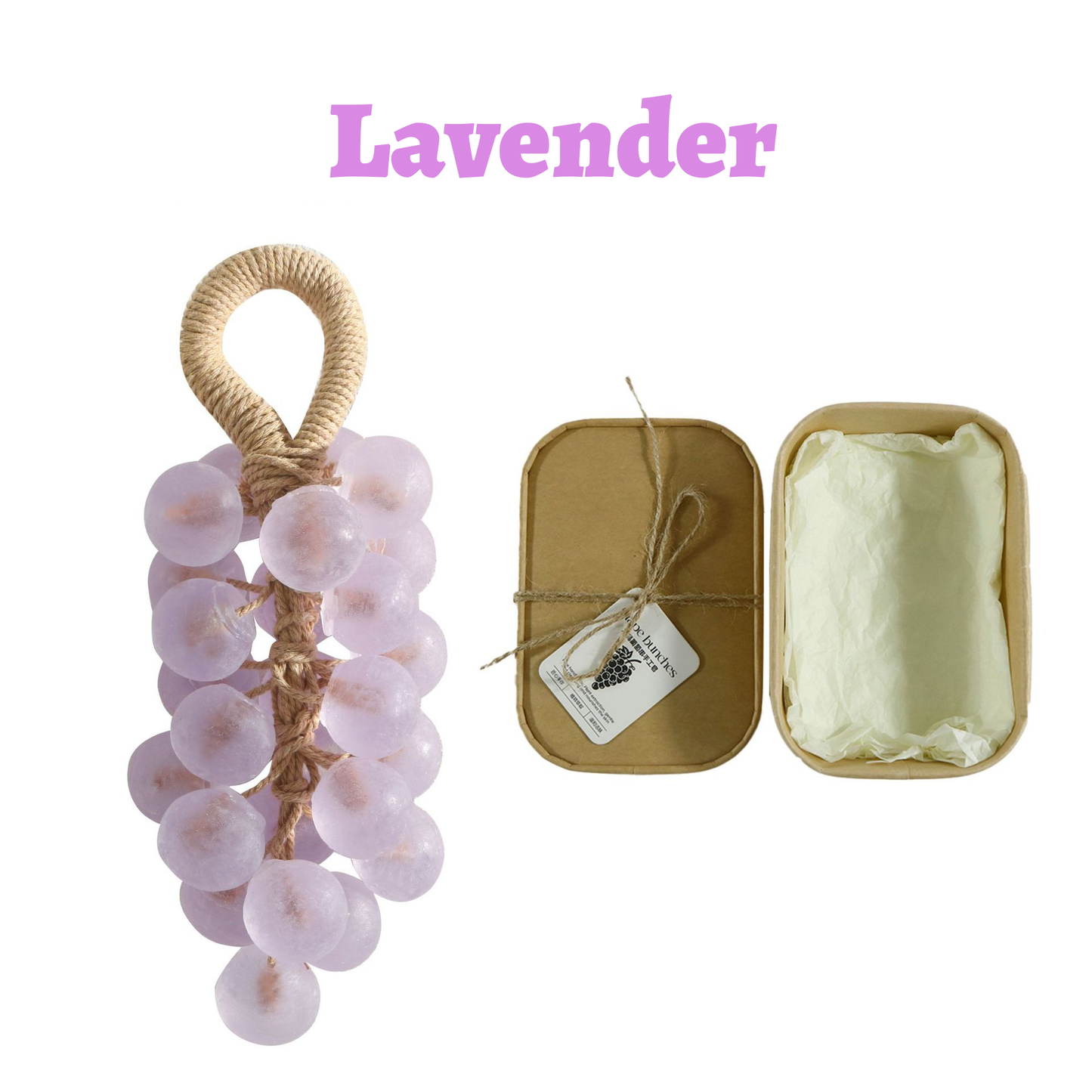 Handgefertigte Kristalltraubenseife – Personalisierte Duftseife mit Lavendelduft 🌿 | Weihnachtsaktion: Bis zu 40 % Rabatt!