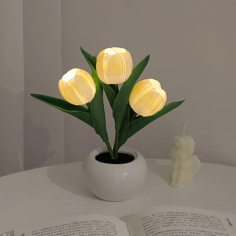 LED-Tulpen-Nachtlicht, Tischlampe 🌷✨ 2 kaufen, versandkostenfre
