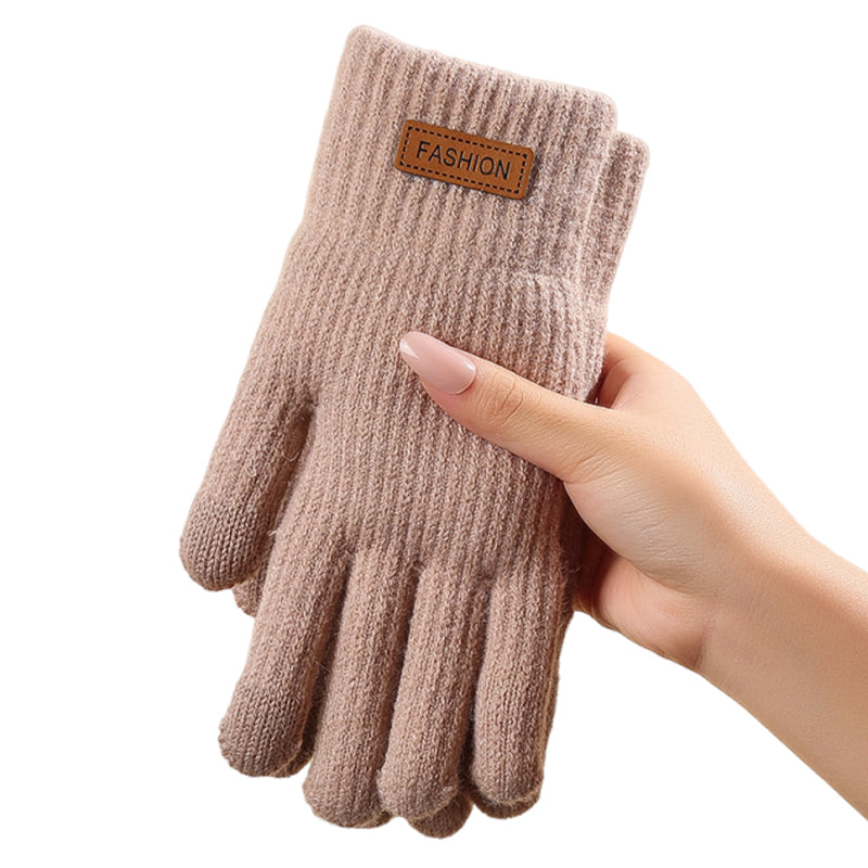 Warme Thermostrickhandschuhe mit Touchscreen-Funktion