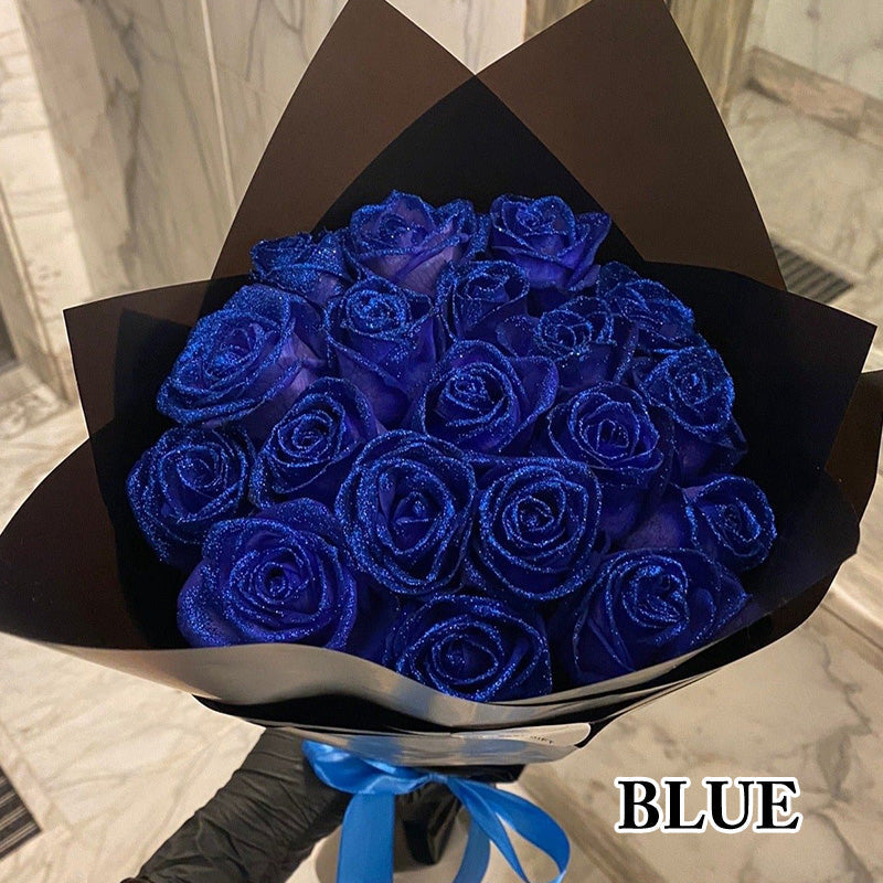 🌹 🌹 🌹 Glitzernder Strauß künstlicher Rosen