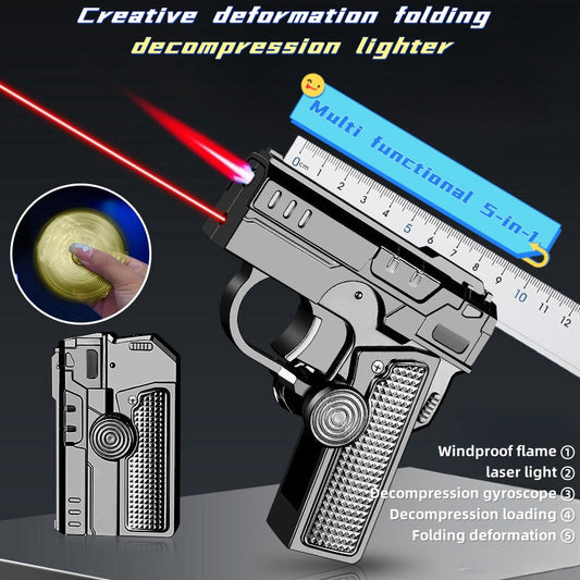 🔥⚡Multifunktionales, faltbares, winddichtes Feuerzeug