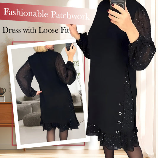🎄 Robe patchwork élégante Cozy Comfort™ – Coupe décontractée, confort optimal et réduction de Noël ! ✨ 