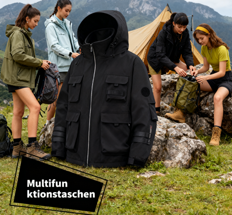🧥❄️ Veste thermique confortable pour homme avec capuche et doublure polaire – Déperlante, coupe-vent et chaude