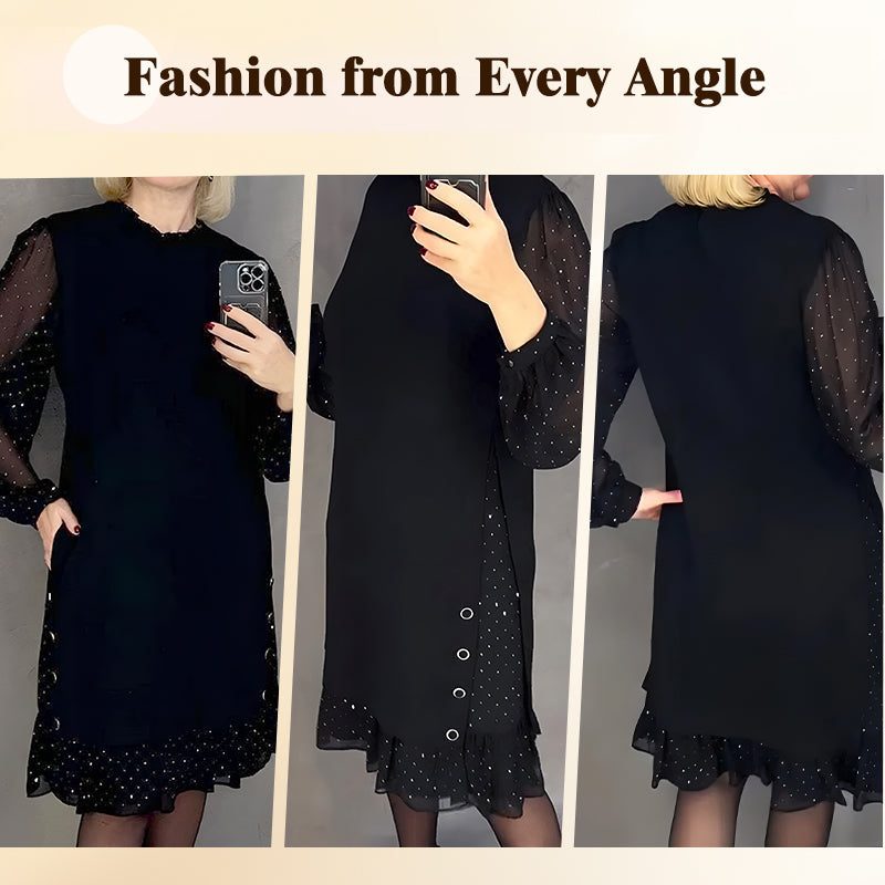🎄 Robe patchwork élégante Cozy Comfort™ – Coupe décontractée, confort optimal et réduction de Noël ! ✨ 