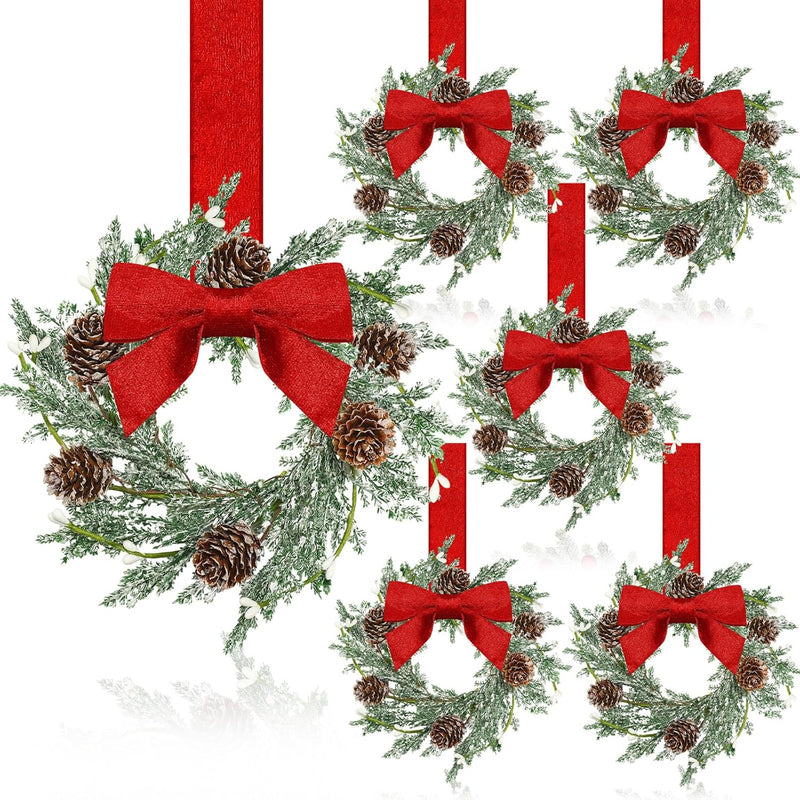 🔥Promotion de Noël anticipée : 49 % de réduction !✨ Couronnes de Noël miniatures pour fenêtre, 11,5 cm/53 cm