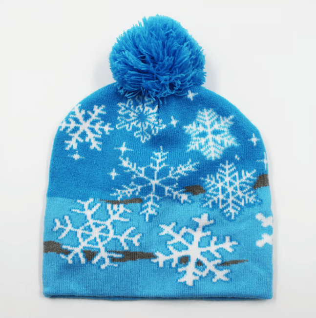 🎁 2025 Frühzeitiger Weihnachtsverkauf – Weihnachts-LED-Licht Strickmütze mit Rentier Design (Let It Snow) ✨