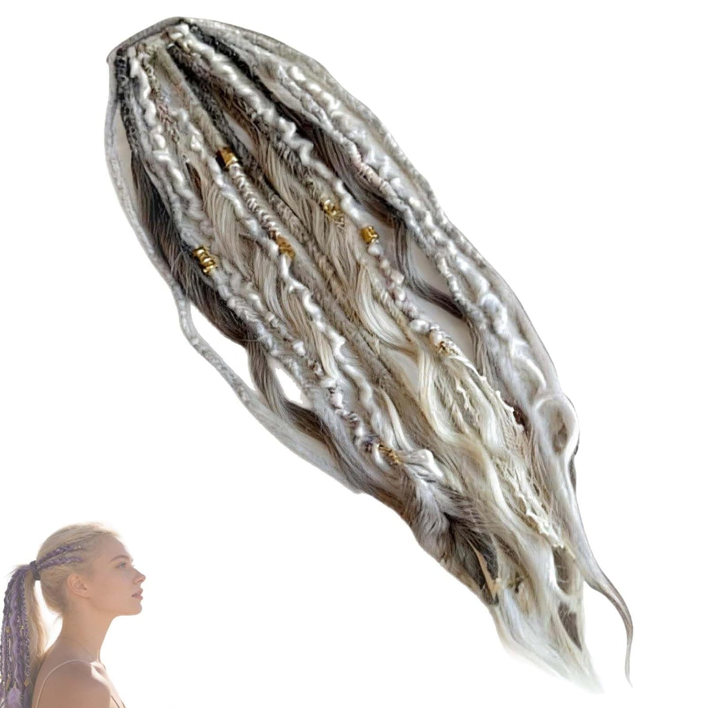 👩🏼‍🦱Elastischer Dreadlock-Pferdeschwanz, Salty Soul