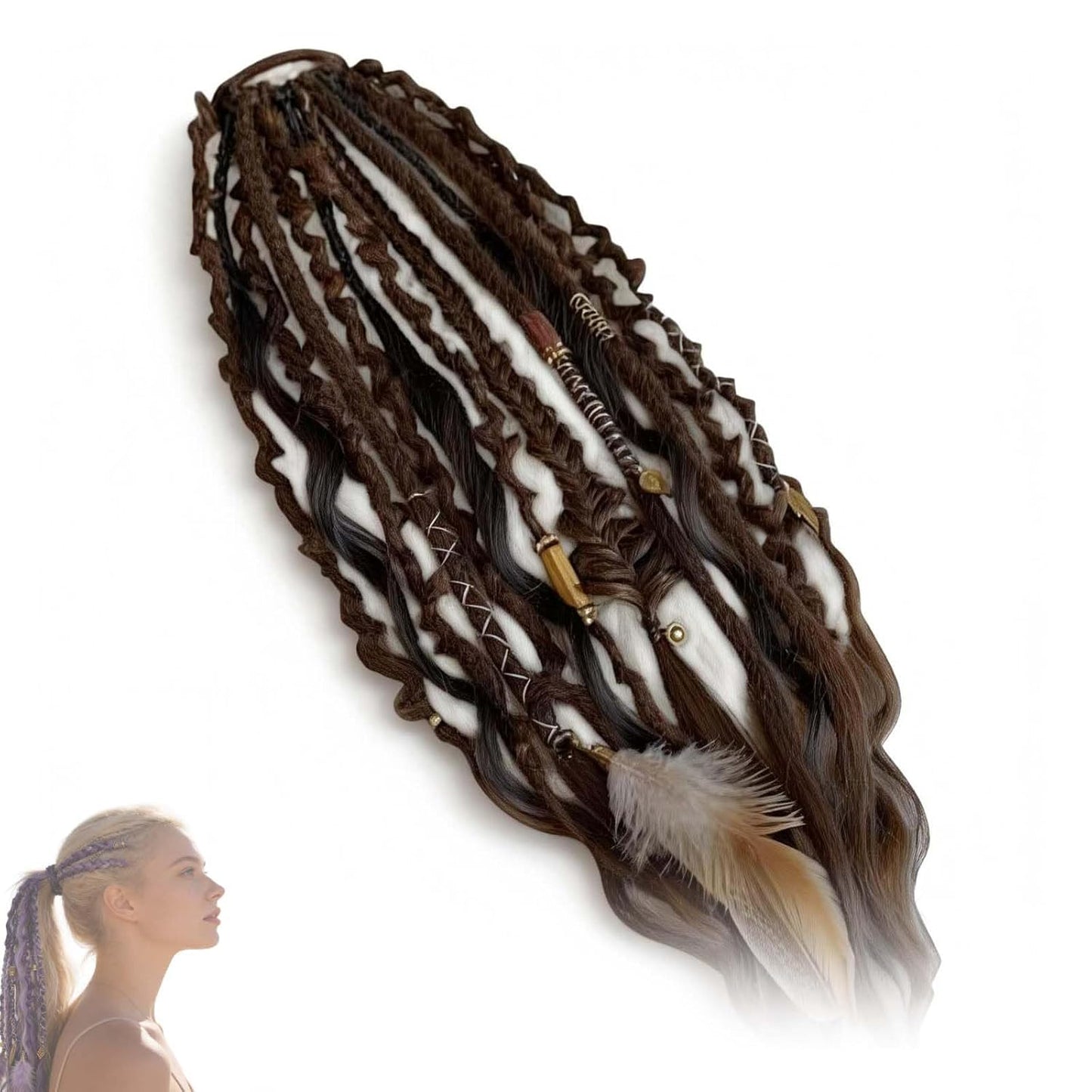 👩🏼‍🦱Elastischer Dreadlock-Pferdeschwanz, Salty Soul