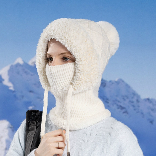 Cagoule d'hiver 3 en 1 pour femmes 