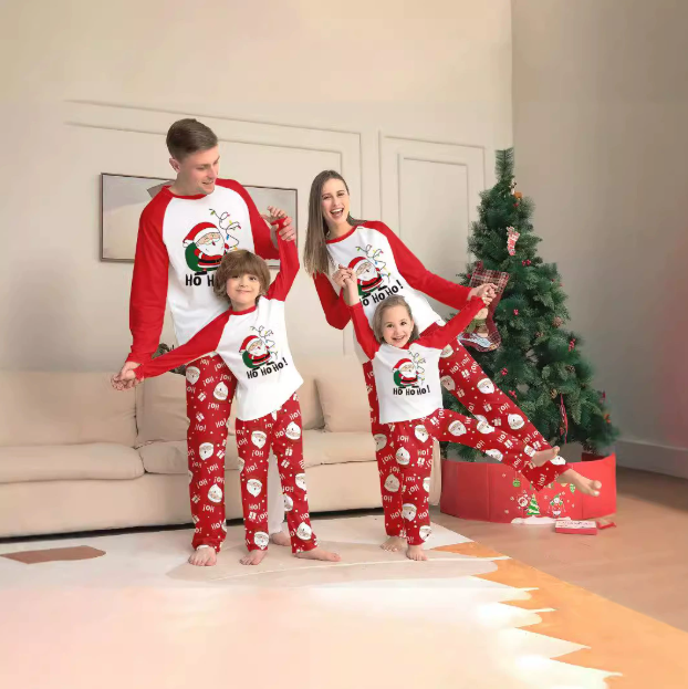 🎅✨ Ensemble pyjama de Noël douillet pour toute la famille – Convient aux parents et aux enfants | Offre de Noël – 40 % de réduction 🎁 