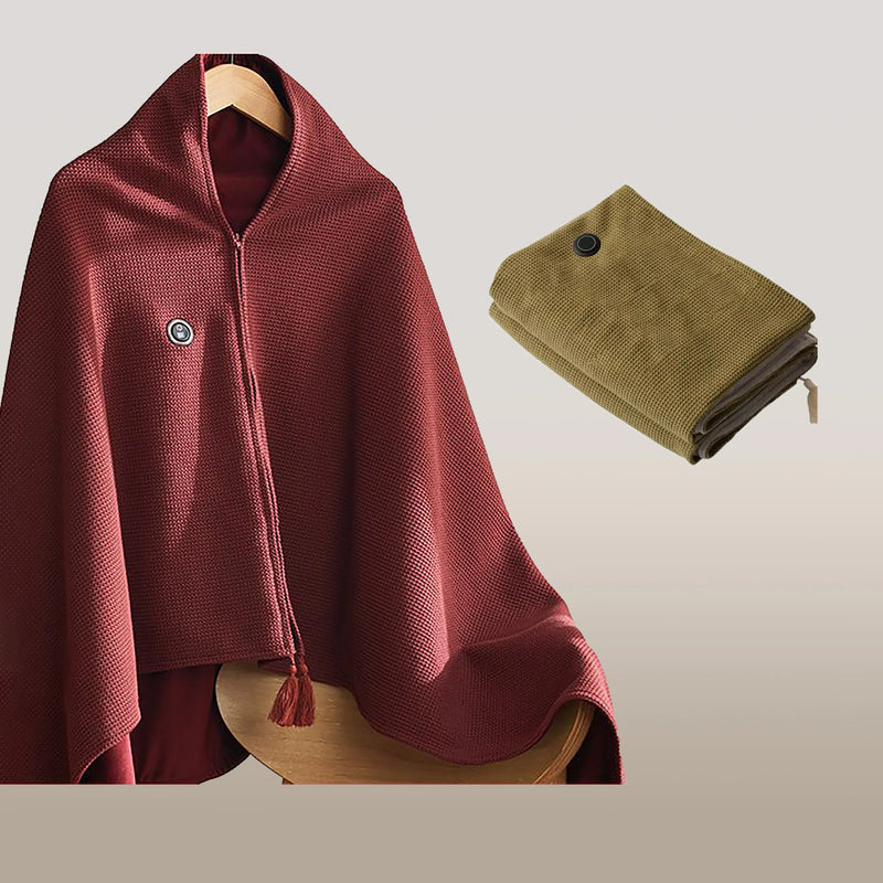Kuschelwohl Beheiztes Winter-Cape – Tragbarer Heizschal mit USB, Weihnachtsrabatt & 1 Stück versandfrei 🎄
