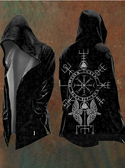 Kuschelwohl® Herren Wikinger-Jacke "Nordischer Adler" – Vintage Hoodie – 40% Weihnachts-Rabatt