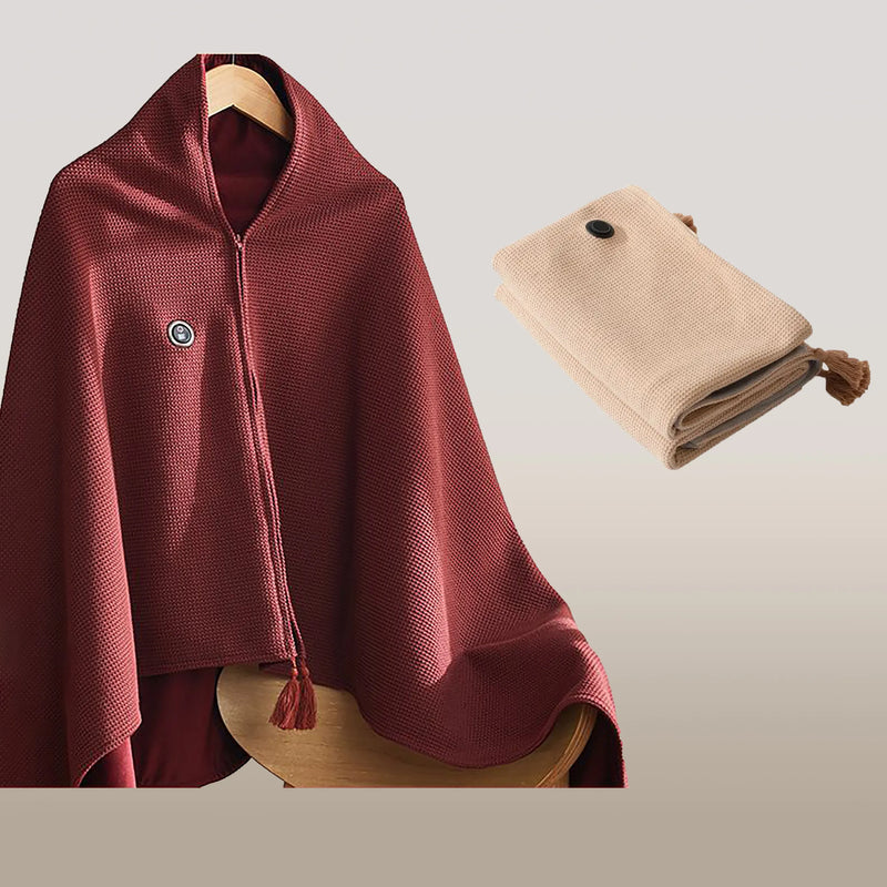 Kuschelwohl Beheiztes Winter-Cape – Tragbarer Heizschal mit USB, Weihnachtsrabatt & 1 Stück versandfrei 🎄