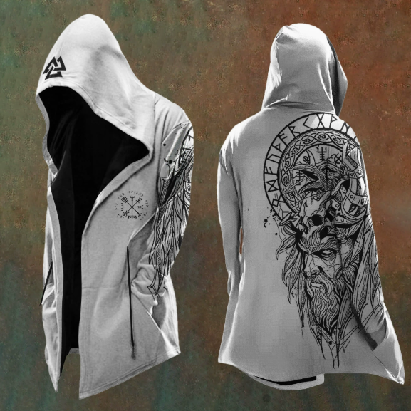 Kuschelwohl® Herren Wikinger-Jacke "Nordischer Adler" – Vintage Hoodie – 40% Weihnachts-Rabatt