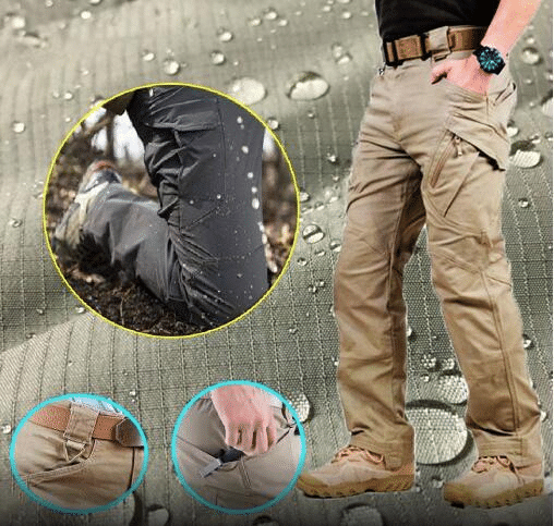 Pantalon tactique imperméable surdimensionné pour homme, idéal pour les activités de plein air (IX7/IX9) 