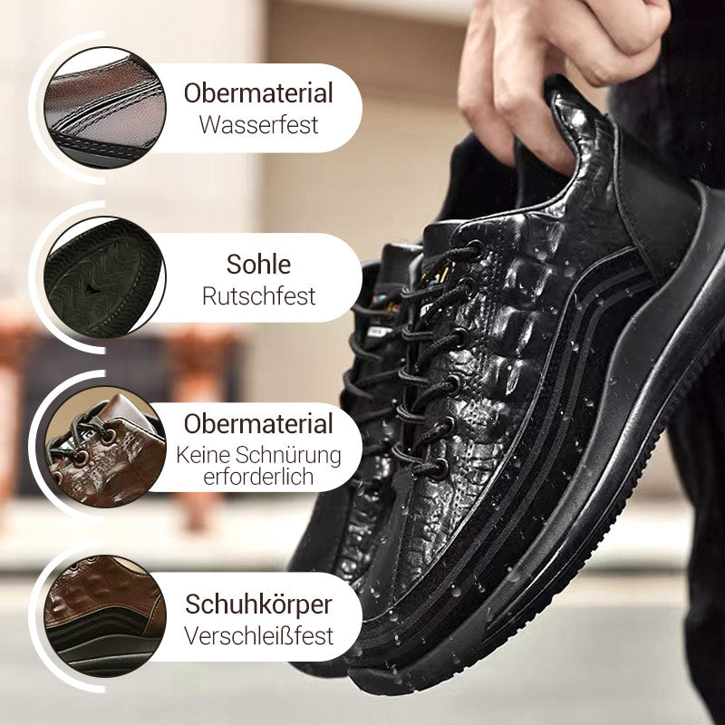 【HEUTIGE 57 % RABATT】Slip-On-Sneaker für Herren aus Mikrofaser-Leder