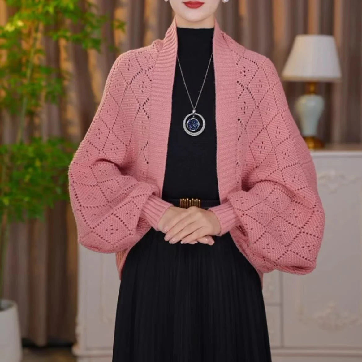 🧶✨Strick-Bolero mit Hohlmuster – Eleganz trifft Komfort | BLACK FRIDAY SALE -50%! 🖤