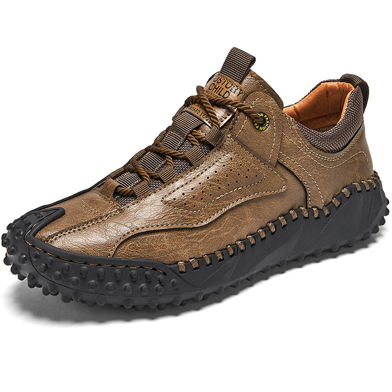(⏰Räumungsverkauf – 70 % Rabatt🔥) Vintage-Wanderschuhe für Herren aus Leder – Echtes Leder, orthopädische Fußgewölbeunterstützung, breite Zehenbox, wasserdicht, atmungsaktiv, handgenäht, rutschfest, leichte Schuhe zum Autofahren und Wandern
