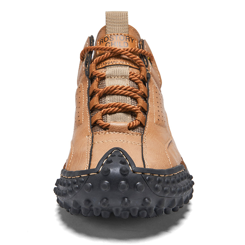 (⏰Räumungsverkauf – 70 % Rabatt🔥) Vintage-Wanderschuhe für Herren aus Leder – Echtes Leder, orthopädische Fußgewölbeunterstützung, breite Zehenbox, wasserdicht, atmungsaktiv, handgenäht, rutschfest, leichte Schuhe zum Autofahren und Wandern