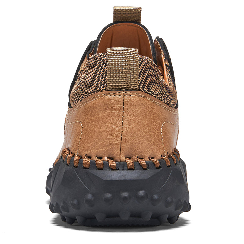 (⏰Räumungsverkauf – 70 % Rabatt🔥) Vintage-Wanderschuhe für Herren aus Leder – Echtes Leder, orthopädische Fußgewölbeunterstützung, breite Zehenbox, wasserdicht, atmungsaktiv, handgenäht, rutschfest, leichte Schuhe zum Autofahren und Wandern