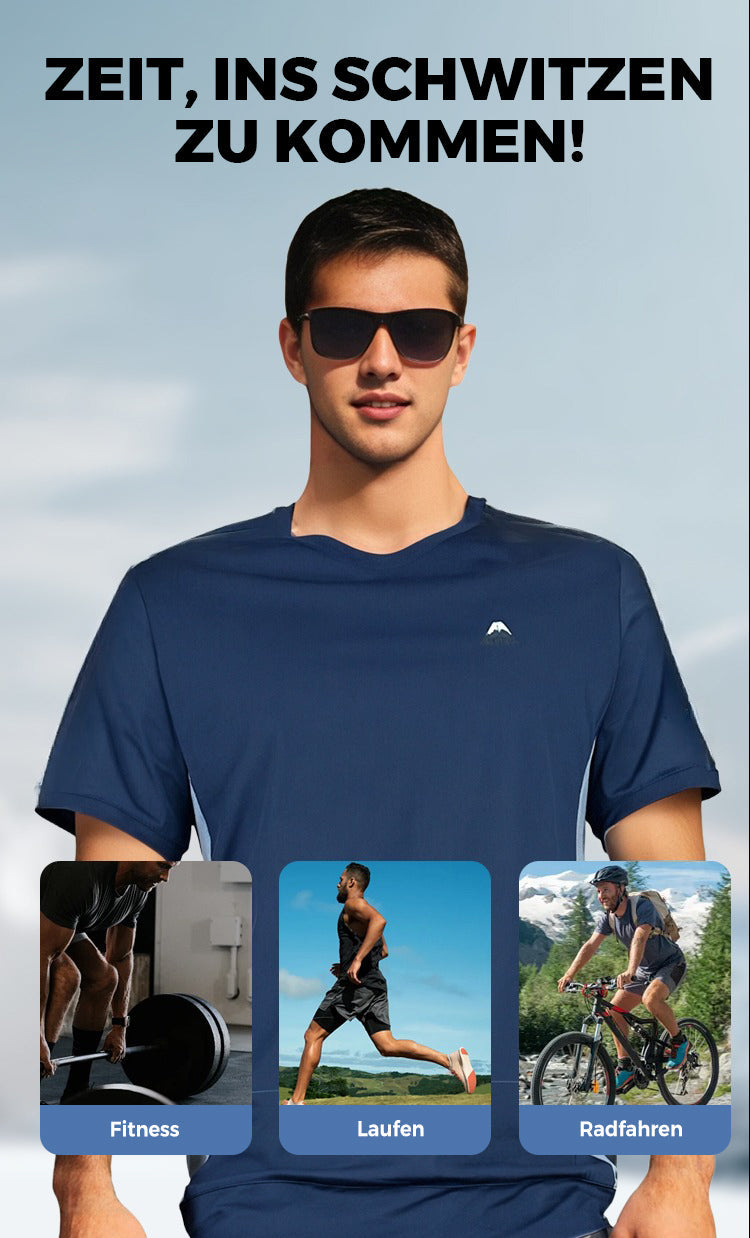 🏆50% RABATT🌀Zweiteiliges Sport-Set für Herren: Kurzarm-T-Shirt & Lange Hose