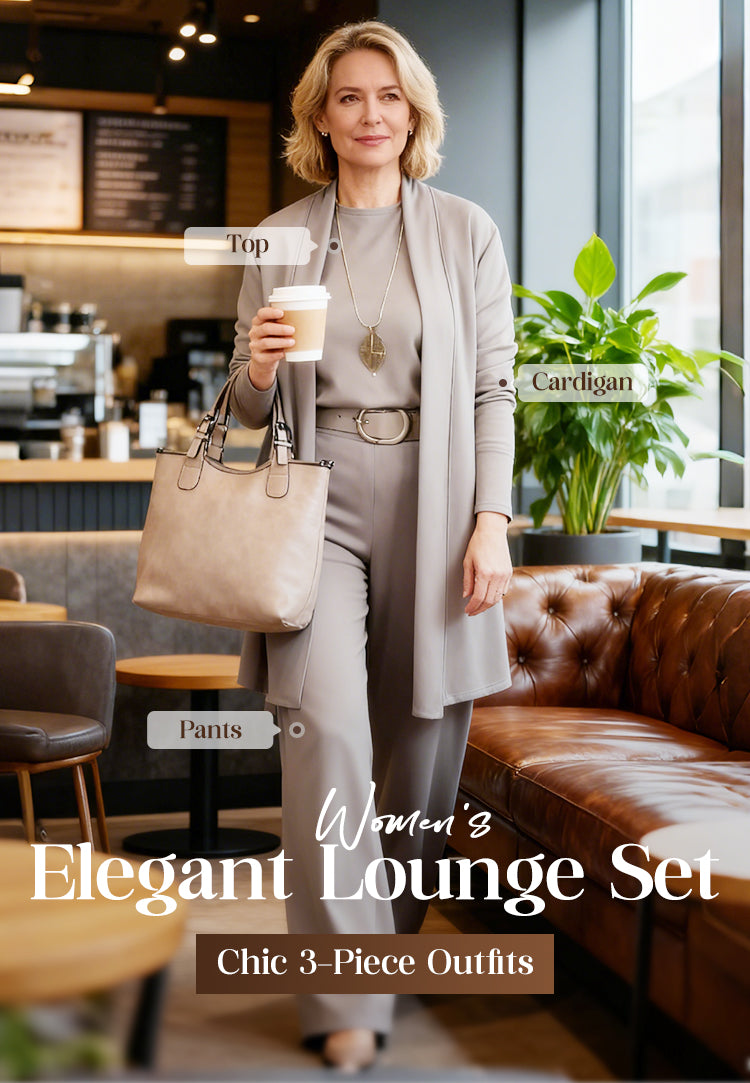 👗 Ensemble business confortable pour femme – Élégant et confortable ensemble 3 pièces composé d'un pantalon et d'un cardigan pour un look citadin parfait 🌟