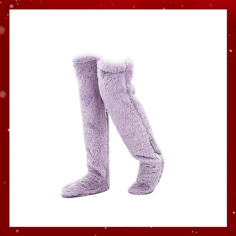 Chaussettes hautes en polaire veloutée – Édition Noël ❄️🎅 | Vente flash et réduction Black Friday !