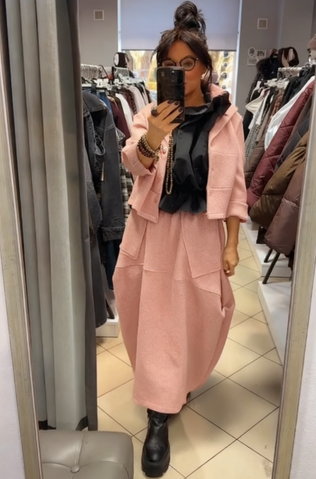 Ensemble manteau et jupe élégant Kuschelwohl™ – Tendance et chaud (Grandes soldes de Noël 🎄) 