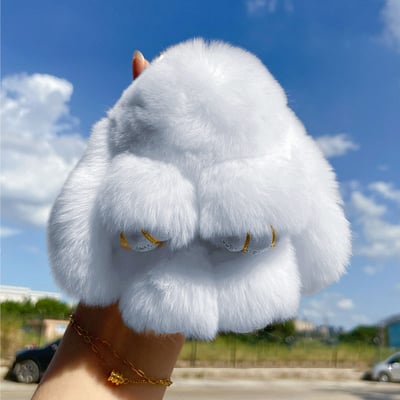 🔥Solange der Vorrat reicht 40 % Rabatt!🎉Handgemachte weiche Bunny PomPom-Anhänger