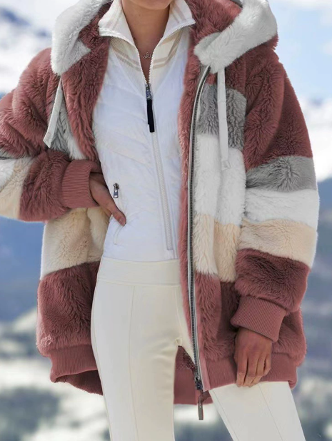 🔥 50 % DE RÉDUCTION – 🐑 MANTEAU MOUILLÉ EN LAINE D'AGNEAU CONTRASTANT 🎁 OFFRE SPÉCIALE 
