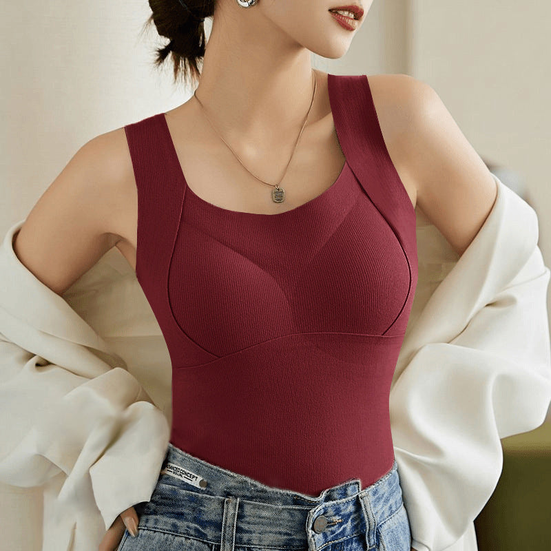 🎁Soldes saisonnières - 50 % de réduction🌸 Débardeurs thermiques femme avec soutien-gorge intégré