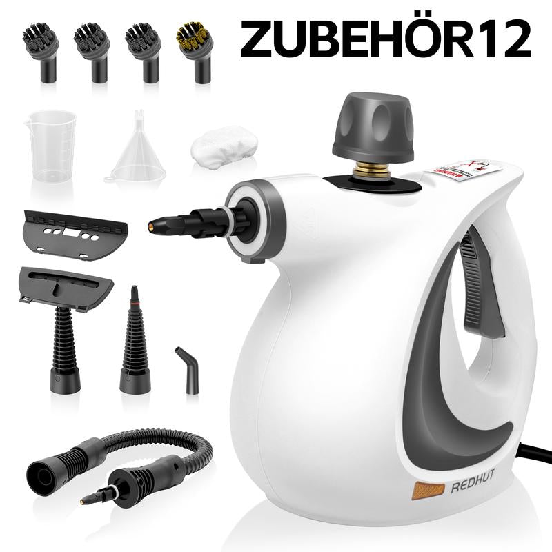 ⏳LETZTER TAG DES AUSVERKAUFS 50% RABATT!!🔥Druckbeaufschlagter Hand-Multiflächen-Naturdampfreiniger mit 12-teiligem Zubehörset
