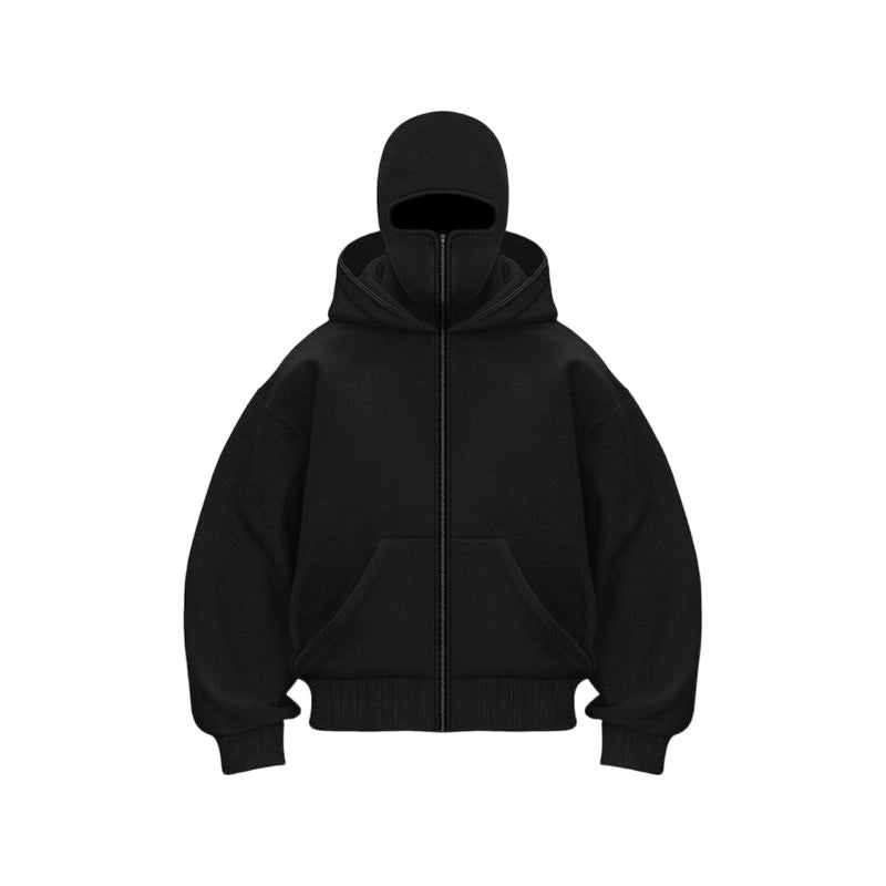 Sweats à capuche zippés de style ninja pour hommes et femmes 