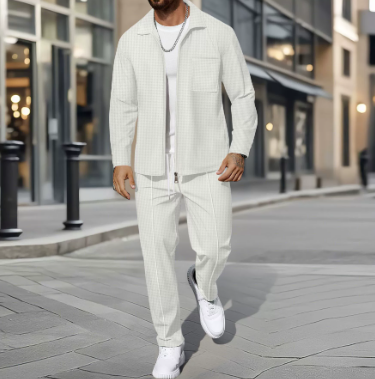 🧥👖 Kuschelwohl Herren Casual 2-Piece Set – Jacke + Jogger | weich, atmungsaktiv & smart-casual ✨
