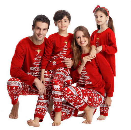 🎅✨ Ensemble pyjama de Noël douillet pour toute la famille – Convient aux parents et aux enfants | Offre de Noël – 40 % de réduction 🎁 