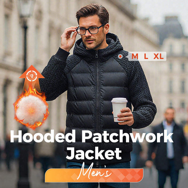 📢📢60 % DE RÉDUCTION !!⏰⏰Veste homme matelassée coupe-vent avec capuche 