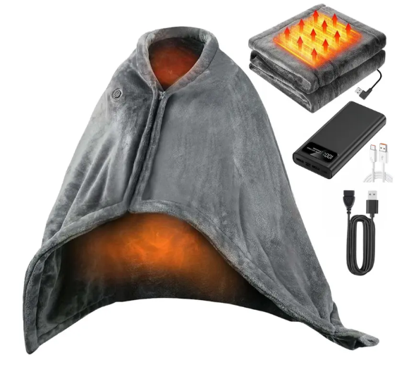 (Neuheit) Kuschelwohl™ Tragbare USB-Heizdecke zum Anziehen (inkl. 20.000mAh Akku) – 🎄 Exklusiver Weihnachts-Sale