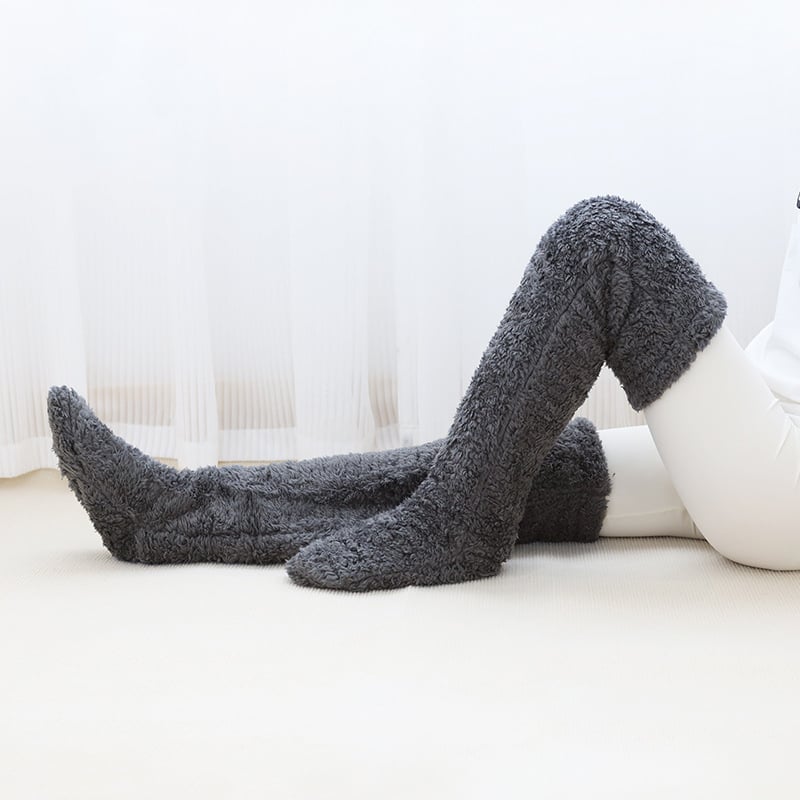 Chaussettes hautes en polaire veloutée – Édition Noël ❄️🎅 | Vente flash et réduction Black Friday !