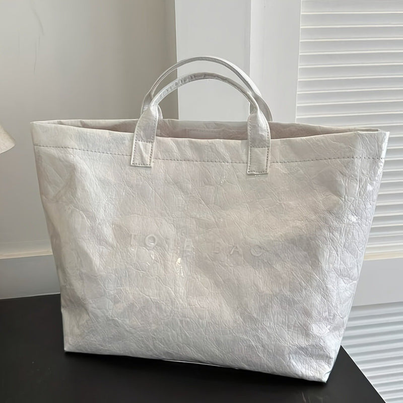 👜 Sac fourre-tout Cozy™ Designer avec imprimé lettres (Vente directe) – 👜 Accessoire tendance – 🎄 Remise immédiate pendant les soldes de Noël