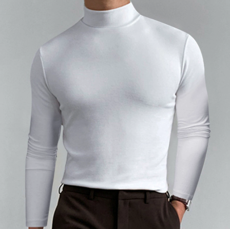 👔 Chemise à manches longues et col montant pour homme – douce, extensible et élégante, idéale au quotidien et au bureau ✨