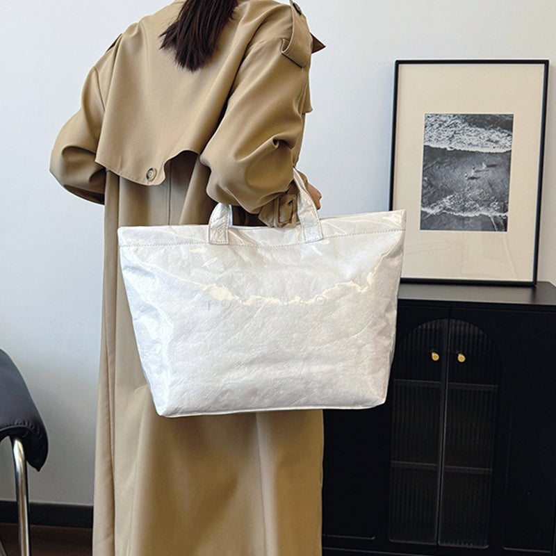 👜 Sac fourre-tout Cozy™ Designer avec imprimé lettres (Vente directe) – 👜 Accessoire tendance – 🎄 Remise immédiate pendant les soldes de Noël