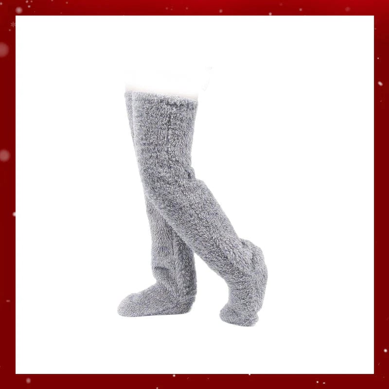 Velvety Fleece Kniehohe Socken – Weihnachts-Edition ❄️🎅 | Flash Sale & Black Friday Rabatt!