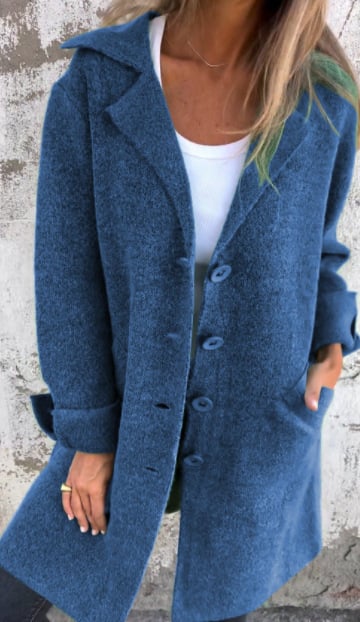 Eleganter Wollmantel mit Reverskragen – Stilvoll, warm & perfekt für den Winter ❄️ | Weihnachtsaktion: Bis zu -50 % Rabatt