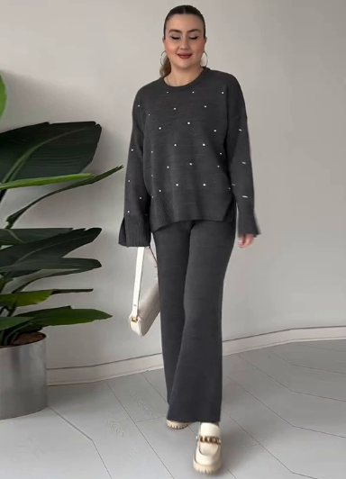 Kuschelwohl Oversize Pullover Set – Bequem, stilvoll und aus weichem Stoff! ✨🖤